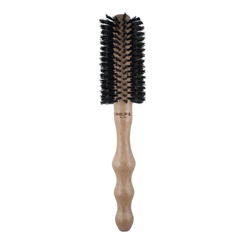 Philip B Botanical Round Hairbrush, Polished Mahogany Handle - Large (65mm) 4 Philip B Botanical Round Hairbrush, Polished Mahogany Handle - Large (65mm) - Image 2