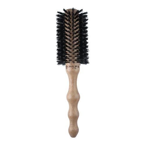Philip B Botanical Round Hairbrush, Polished Mahogany Handle - Large (65mm) 3 Philip B Botanical Round Hairbrush, Polished Mahogany Handle - Large (65mm)