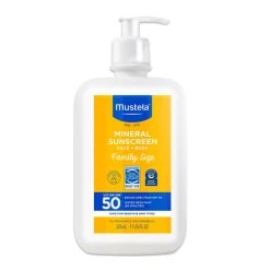 Mustela SPF 50 Mineral Sunscreen Face + Body Lotion - Family Size